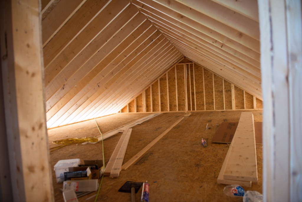 Attic / storage space over the master bedroom.
